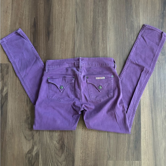 Y2K Hudson Denim Purple Button Pocket Straight Skinny Jean - Picture 9 of 15